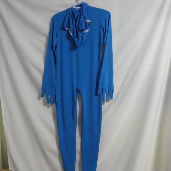 Blue Man Jumpsuit | large 12-14 years | Spandex Second Skin Full Bodysuit - Picture 3 of 13